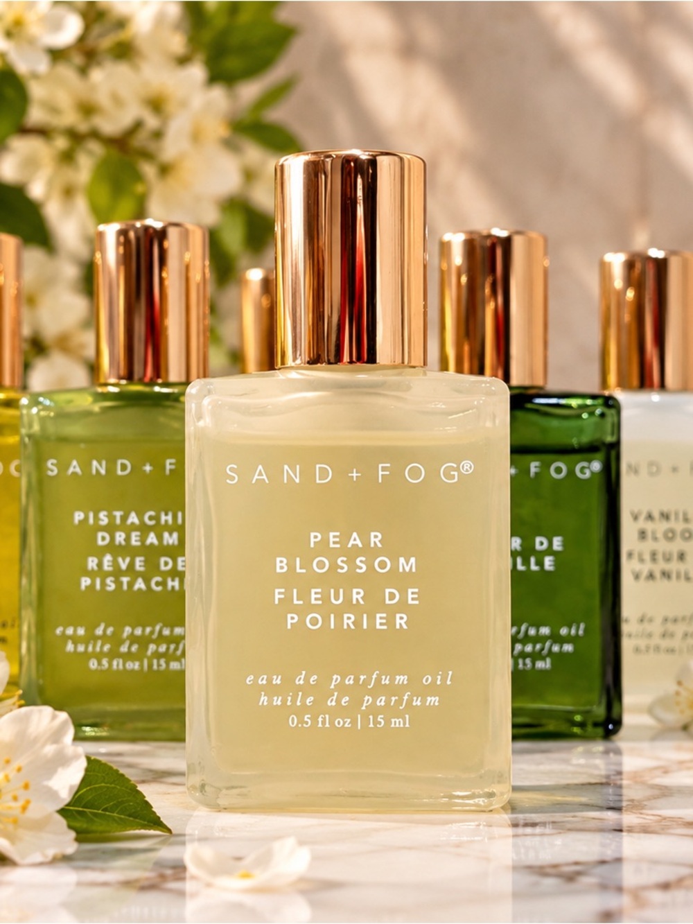 Sand + Fog Pear Blossom Perfume Oil – 15 mL Roller 🍐🌸